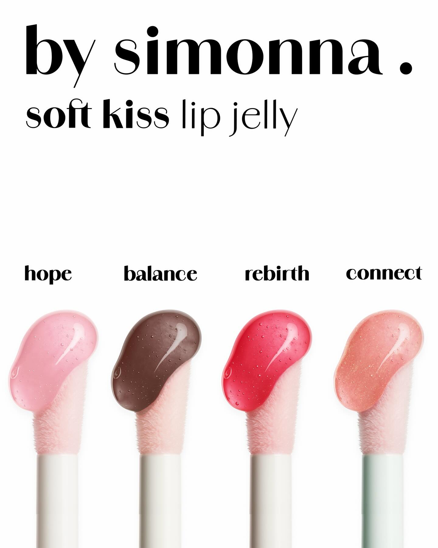 Soft Kiss Lip Jelly — 4 shades: hope, balance, rebirth, connect